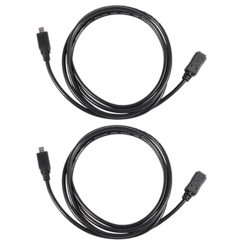 2 шт. 1,5 м мини USB B 5-контактный удлинитель мужской-женский удлинительный кабель адаптер черный
