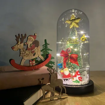 2022 Рождественская рождественская елка лиса Санта-Клаус Ночной свет Подарочное украшение с волшебными гирляндами для рождественского домашнего декора
