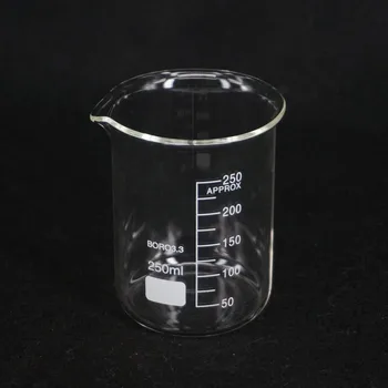 250 мл Стакан низкой формы Химическая лаборатория G3.3 Боросиликатное стекло с тяжелыми стенками