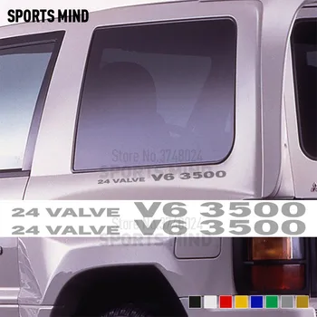 3 пары 24 клапана V6 3500 Виниловый стайлинг автомобиля для Mitsubishi Pajero / Delica Shogun Montero MK2 V20 Аксессуары Наклейки Наклейки