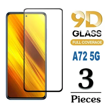 3Pcs 9D Защитные Пленки Для Экрана Samsung Galaxy A72 5G Закаленное Стекло для Samsung Galaxy A72 5G Стеклянные Пленки