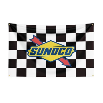 3X5Ft Sunocos Racing Масляный флаг для декора