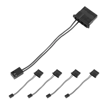 5 шт. IDE к 3-контактному кабелю питания вентилятора Molex D Plug Питание к 3-контактному разъему Компьютер Кабель преобразователя охлаждения ПК