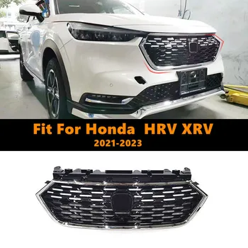 ABS Black Middle Grill Racing Grills Sport Style Хромированная черная решетка радиатора подходит для Honda H-RV HRV XRV 2021-2023