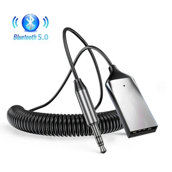 Bluetooth 5.0 Автомобильный передатчик Приемник USB К 3,5 мм Разъем Авто Аудио Aux Громкая Связь Автомобильный Динамик Комплект Для Автомобильного Приемника BT Передача