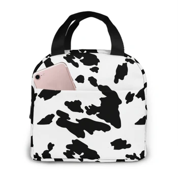 Cow Skin Pattern Изолированная сумка для ланча контейнеры для ланч-бокса для женщин Мужчины Торговый офис Школьный пикник
