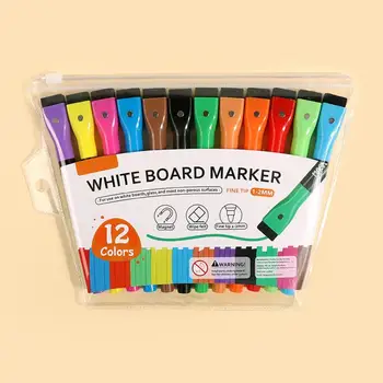 Dry Erase Board Маркеры Яркие магнитные жидкие маркеры Ручки для белых досок Windows Календари 12 для Office для белой доски