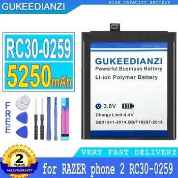 GUKEEDIANZI-Top Battery с номером отслеживания и инструментами, 5250 мАч, для RAZER Phone 2, RC30-0259, 1ICP4, 69,81, Phone2, Big Power