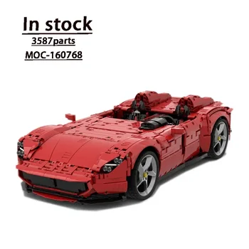 MOC-160768 Красный Новый суперкар 1:8 Сборка Сращивание Строительный блок Модель 3587 Строительный блок Детали Детский подарок на день рождения