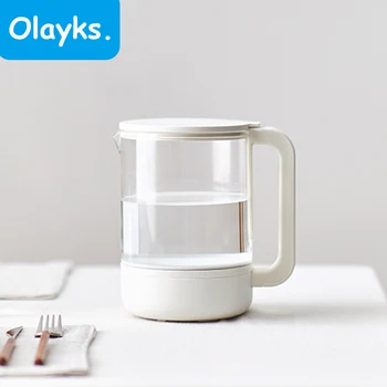 Olayks 0,8 л Электрический чайник Компактный изолированный чайник Керамическая глазурь Основание Домашний чайник Цифровой дисплей Кухонный прибор