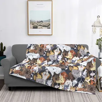 Pupper Party Немецкие одеяла Шепард Флис Зима Милая Собака Портативное ультрамягкое одеяло для дивана Авто покрывала