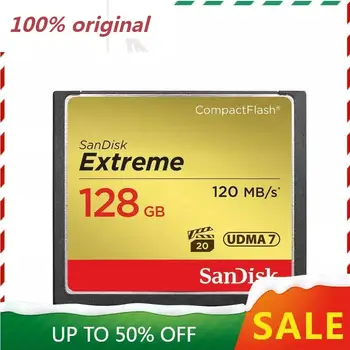 SanDisk extreme pro CFcards Карта памяти 32 ГБ 64 ГБ 128 ГБ 120 МБ/с Высокоскоростная компактная флэш-карта для фотоаппарата Цифровая зеркальная камера и HD видеокамера