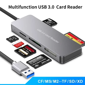 USB 3.0 Кардридер SD Micro SD TF CF MS XD Compact Flash Smart Memory Card Adapter для ноутбука Multifuntion CF Card Reader