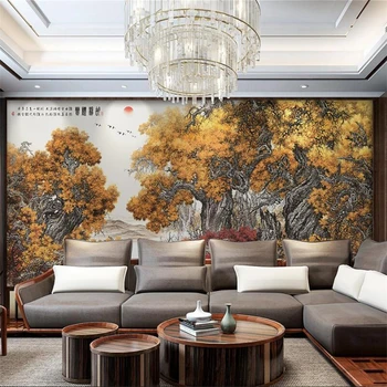 wellyu обои для стен 3 d гостиная конференц-зал лобби большой фон стена китайская живопись carta da parati