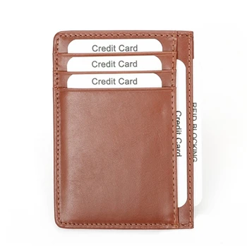 X4FF Винтажный Блокирующий Денежный Кошелек Бизнес Подарок PU Чехол для кредитной карты