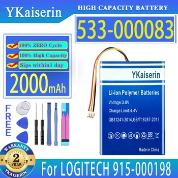 YKaiserin Батарея 533-000083/533-000084 2000 мАч Для Harmony Touch для Ultimate One 1209 Для ноутбука LOGITECH 915-000198 Bateria