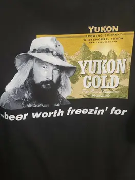 Yukon Gold Brewing Company Xl Мужская Черная Двусторонняя Графический Логотип Футболка Пиво
