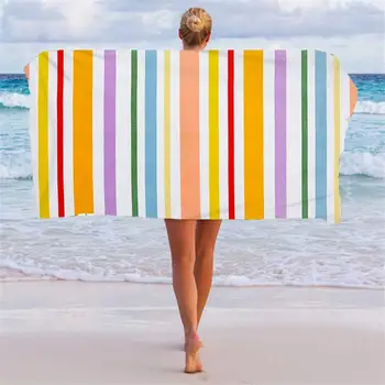 Банное полотенце Яркая вышивка Дышащее полотенце для кемпинга Персонализированное пляжное полотенце