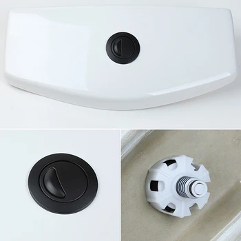  Кнопка унитаза ABS Двойной смыв Водосберегающий хром для идеального бачка 38-49 мм Черное оборудование для обустройства дома