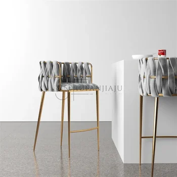 Легкий роскошный домашний металлический обеденный стул в скандинавском стиле, современный минималистичный кафе, магазин чая с молоком, спинка кресла ручной работы для отдыха