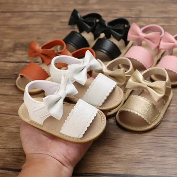Летние детские сандалии Нескользящая ткань Нижняя обувь для малышей Мягкая детская обувь Первая дышащая обувь принцессы