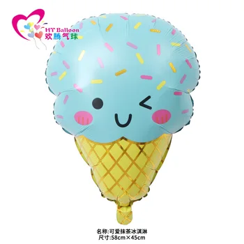 Лето новые конфеты десертная серия мороженое мультяшная форма алюминиевая пленка воздушный шар детский день рождения