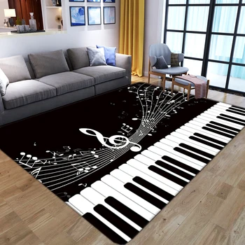 Музыкальный символ 3D Фортепианные ковры для дома Гостиная Большой коврик для ползания Мягкий детский декор спальни Прикроватный диван Напольный коврик Коврик
