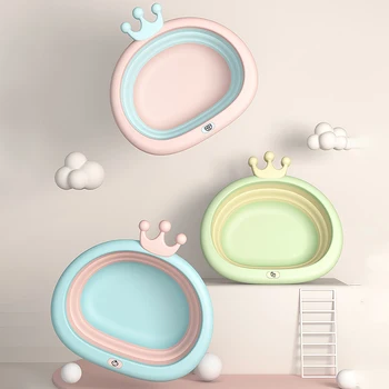  Новорожденный Ребенок Складная ванна Детский душ Ванна Мытье тела Портативная складная детская раковина для мытья лица