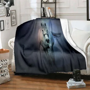 Одеяло Animal Steed для кровати,Фланелевое тонкое одеяло для лета, Охлаждающее одеяло Anti-Pilling,Портативное одеяло для пикника