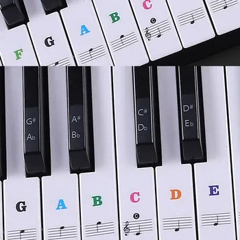  ПВХ прозрачные наклейки на клавиатуру фортепиано для улучшения процесса обучения легко чистить красивые подарки
