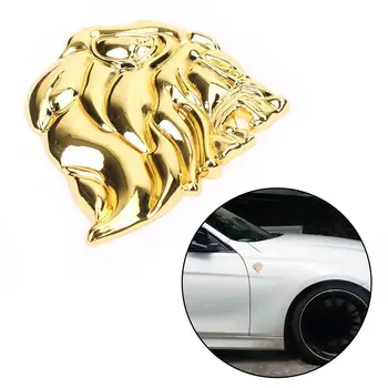 Персонализированный металлический Голова Льва 3D Эмблема Тотем Значок Левый Автомобильный Стайлинг Мощность Качество Цвет Наклейка Правый Золотой Серебряный Символ Bo G3O5