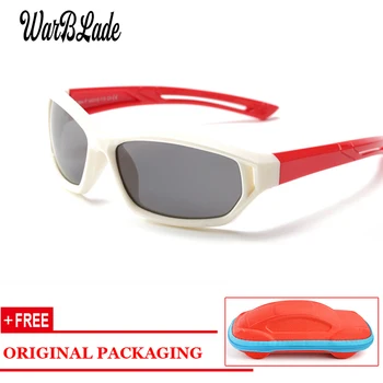Поляризованные детские солнцезащитные очки Мальчики Девочки Детские спортивные солнцезащитные очки UV400 Очки Детские очки Oculos Infantil с чехлом WarBLade