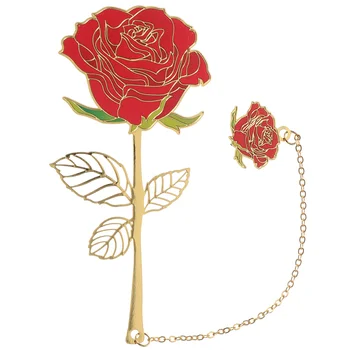  Раскрашенный китайский стиль Закладки Закладки студентов Держатель для упаковки цветов железной розы