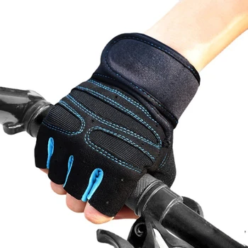 Тренировочные перчатки Велосипедные перчатки Противоскользящая амортизирующая накладка на полпальца Удобные перчатки на половину пальца Перчатки для рыбалки Нескользящие I