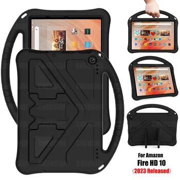 чехол для Amazon Fire HD 10 (выпущен в 2023 г.) 10,1-дюймовая чехол для портативной подставки для планшета Kids EVA для Amazon Fire HD 10 2023 10.1